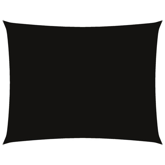 Vidaxl Toldo De Vela Rectangular Tela Oxford Negro 5x6 M_0
