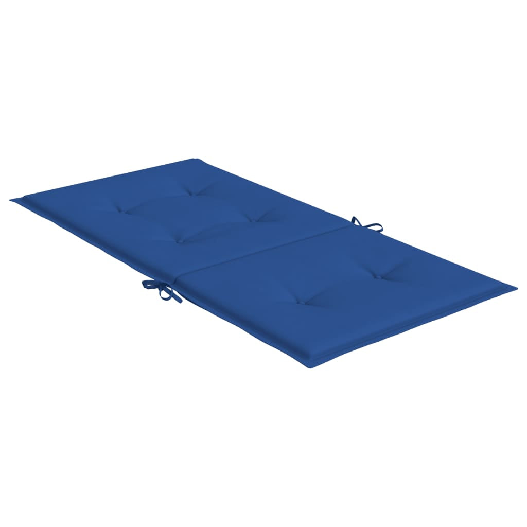 Vidaxl Cojín Silla Jardín Respaldo Bajo 2 Uds Tela Oxford Azul_4