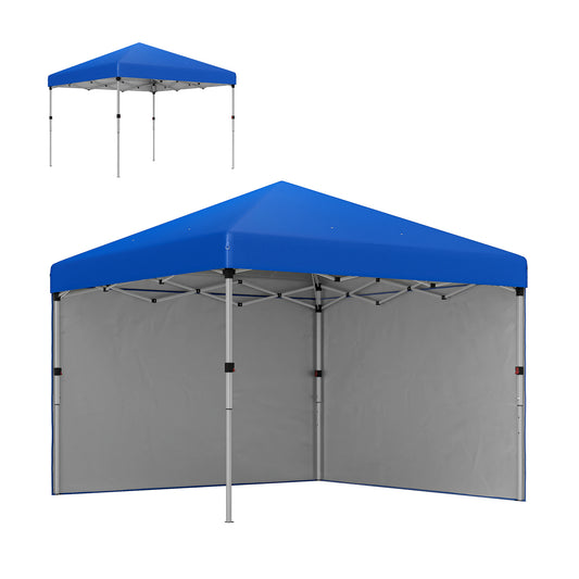 Outsunny Carpa Plegable 3x3 M Con Altura Ajustable Y Bolsa De Transporte Azul_0