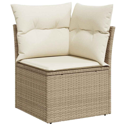 Set De Sofás De Jardín Y Cojines 8 Piezas Ratán Sintético Beige / Vetonek_1