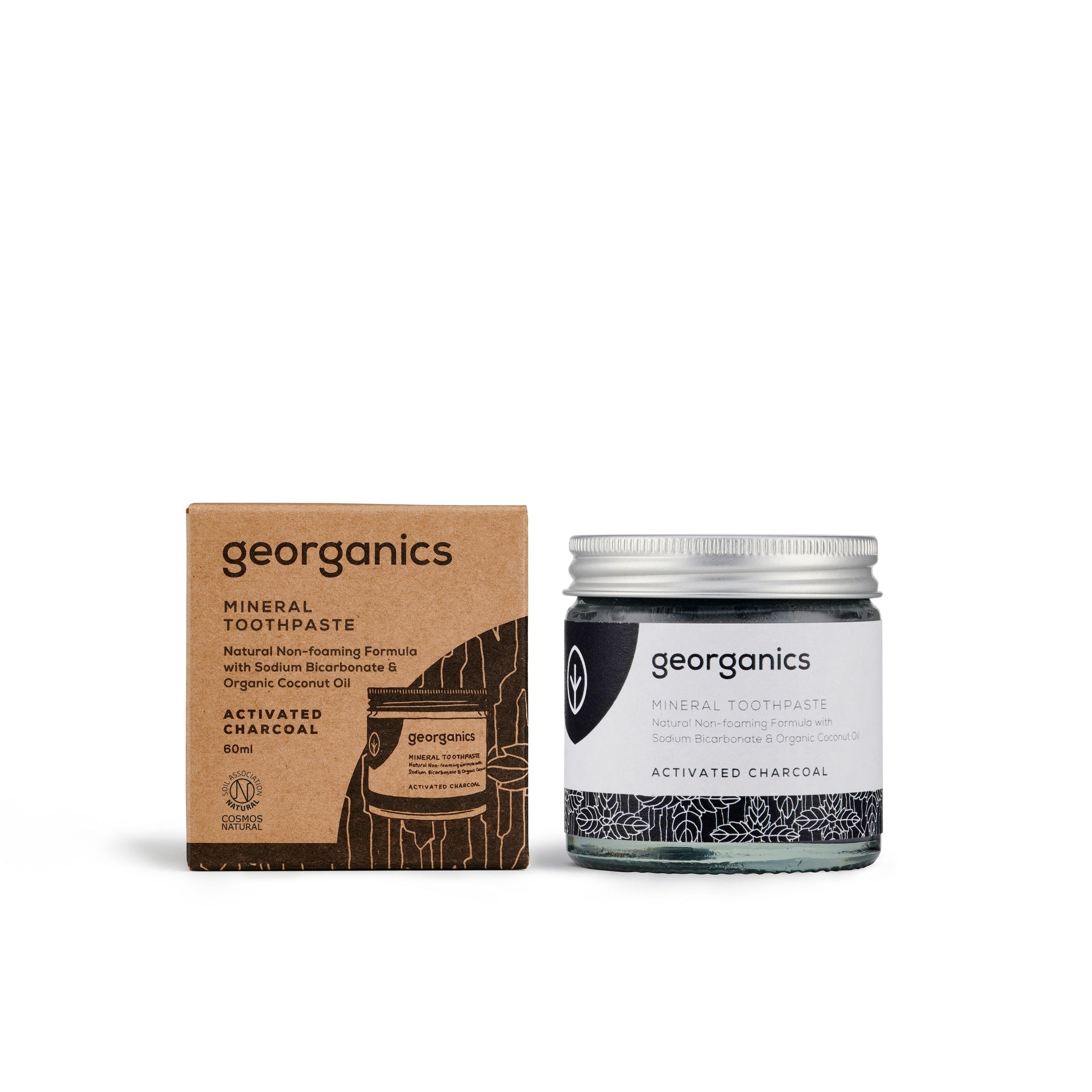 Dentífrico con Aceite de Coco y Carbón activado Georganics 60 ml