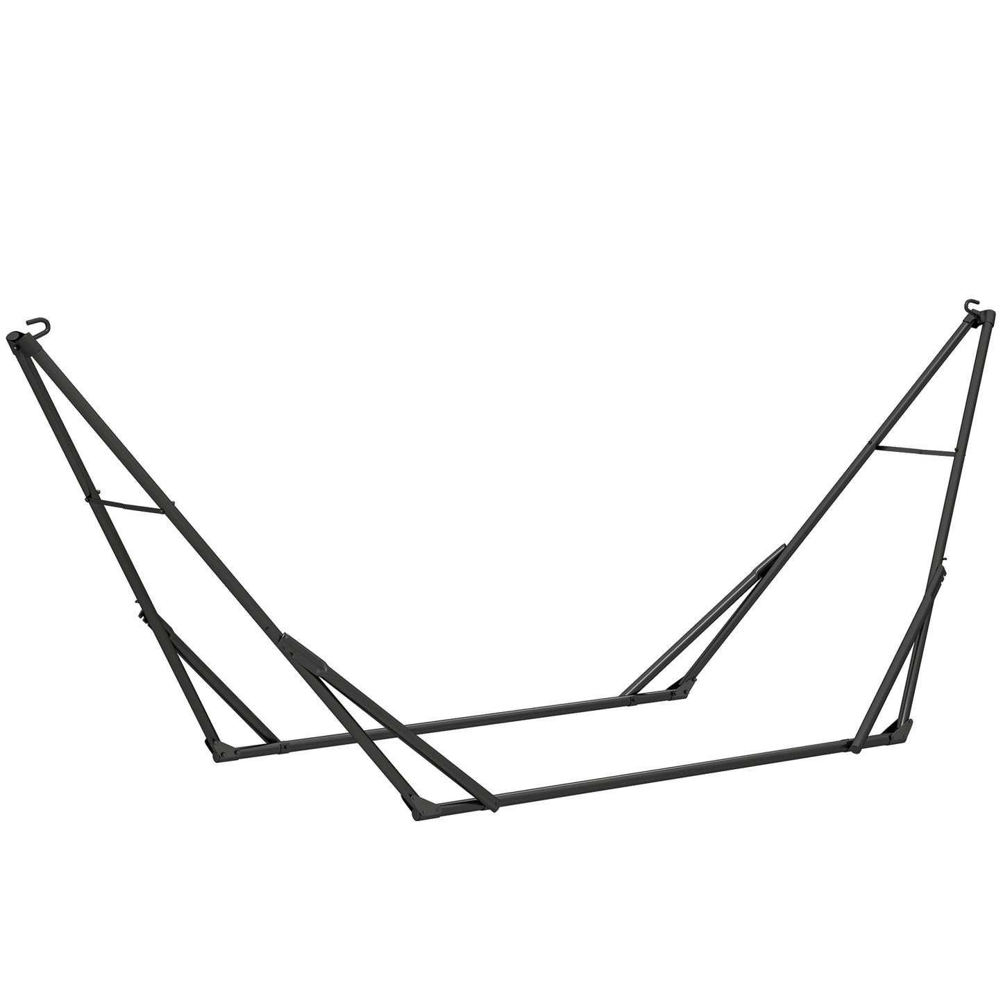 Outsunny Soporte Para Hamaca Plegable Largo 290 Cm Longitud Ajustable Negro_0