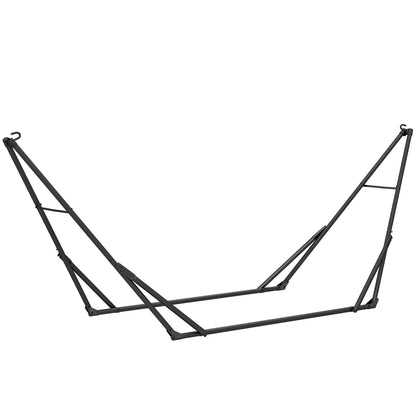 Outsunny Soporte Para Hamaca Plegable Largo 290 Cm Longitud Ajustable Negro_0