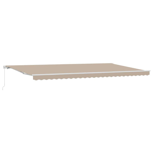 Toldo Retráctil Beige 600 X 300 Cm Poliéster Y Aluminio_0