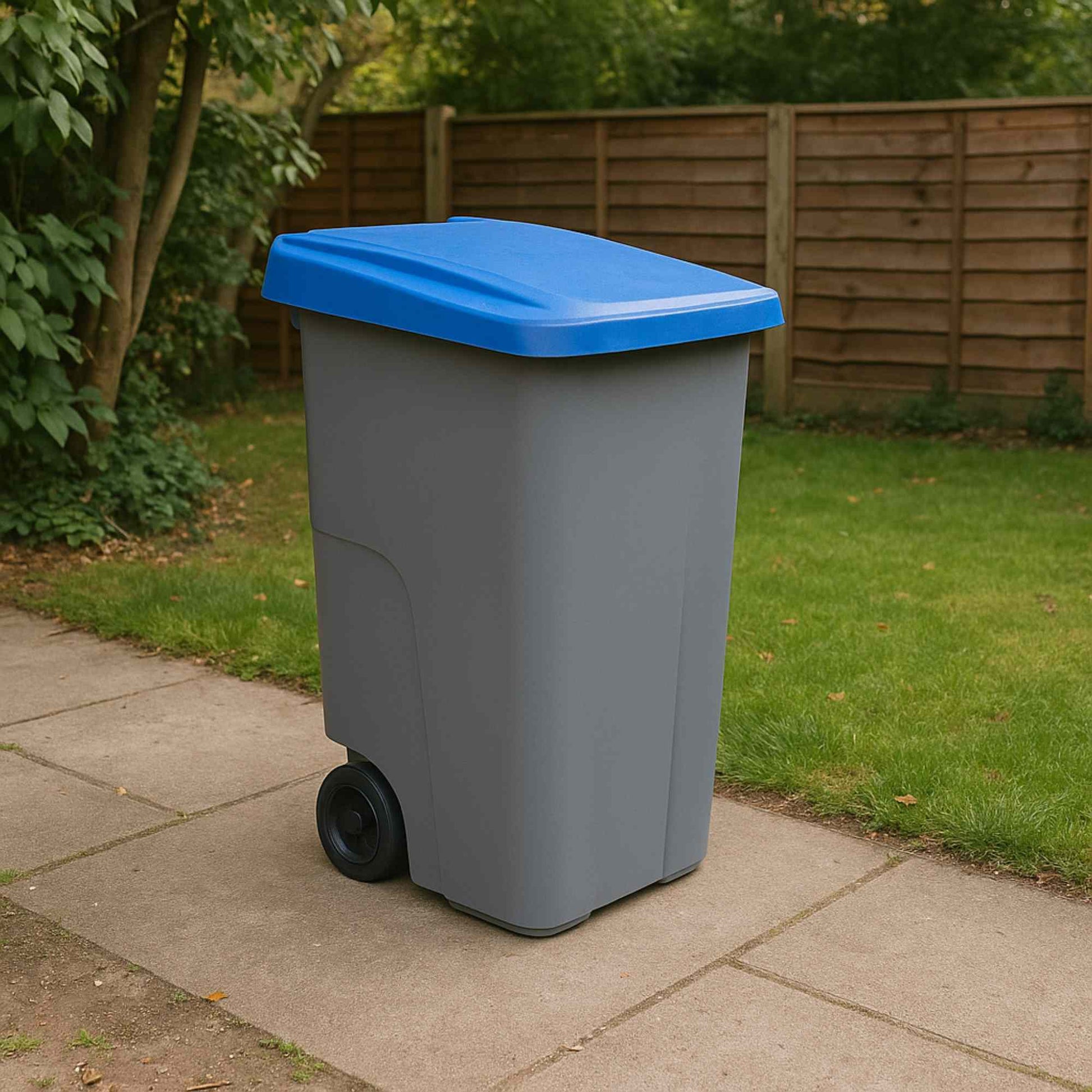 Contenedor Reciclo 110l Azul Cerrado 88x57x42 Cm Wellhome