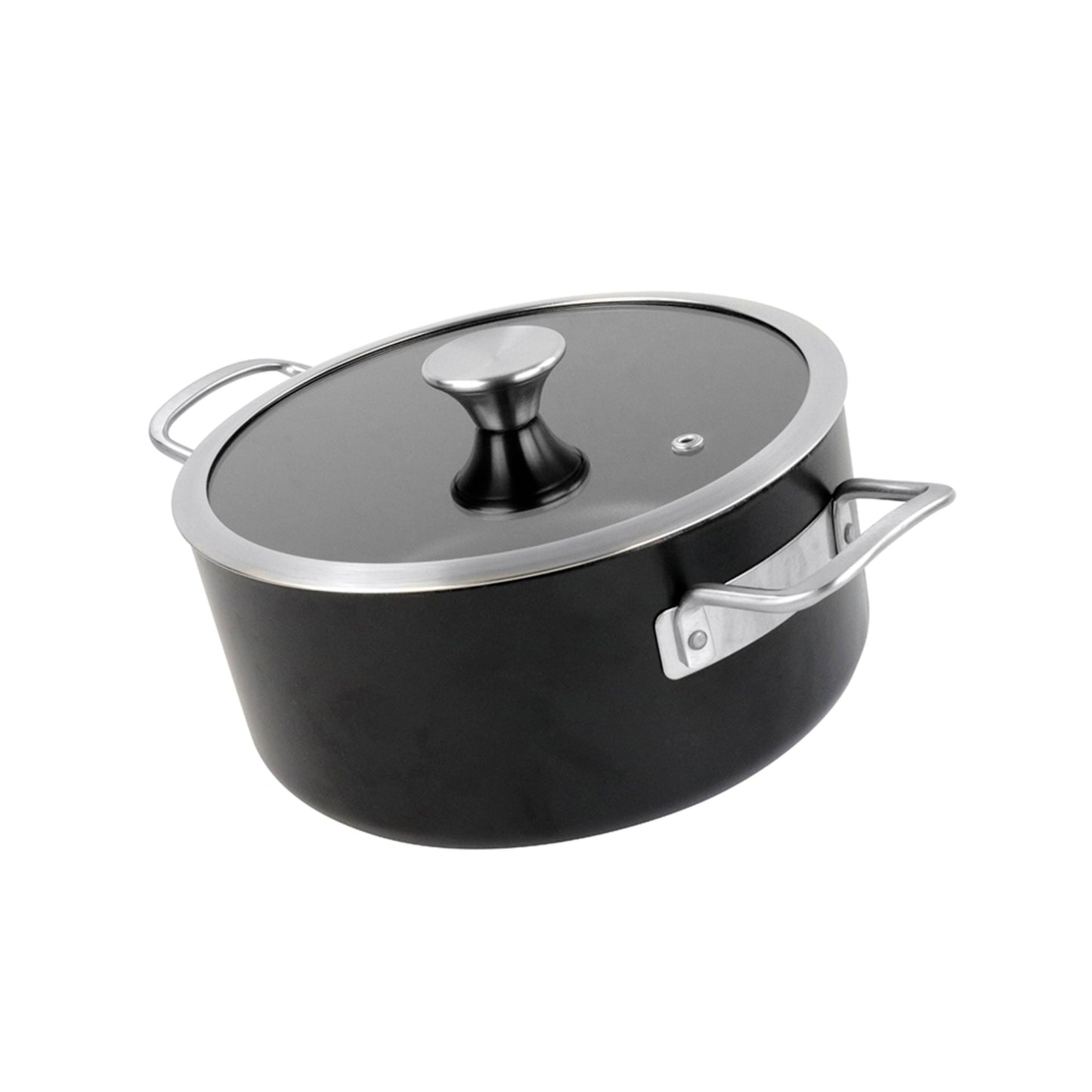 Cacerola 20ø 'ares' Acero Esmaltado Negro Magefesa