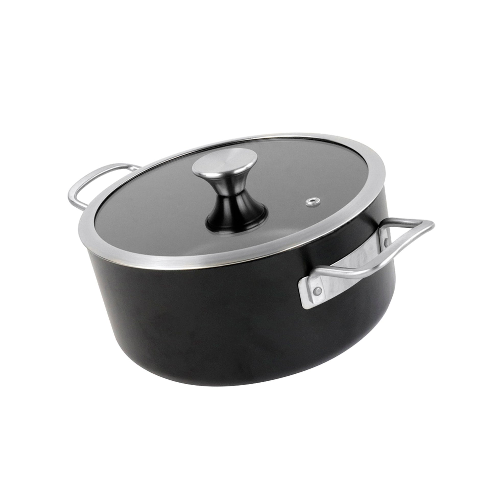 Cacerola 20ø 'ares' Acero Esmaltado Negro Magefesa