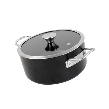Cacerola 20ø 'ares' Acero Esmaltado Negro Magefesa