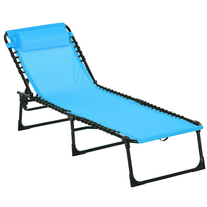 Outsunny Tumbona Plegable Y Ajustable De 4 Posiciones Con Sistema De Cordones_0