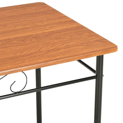 Mesa De Comedor De Mdf Marrón 120x70x75 Cm_2