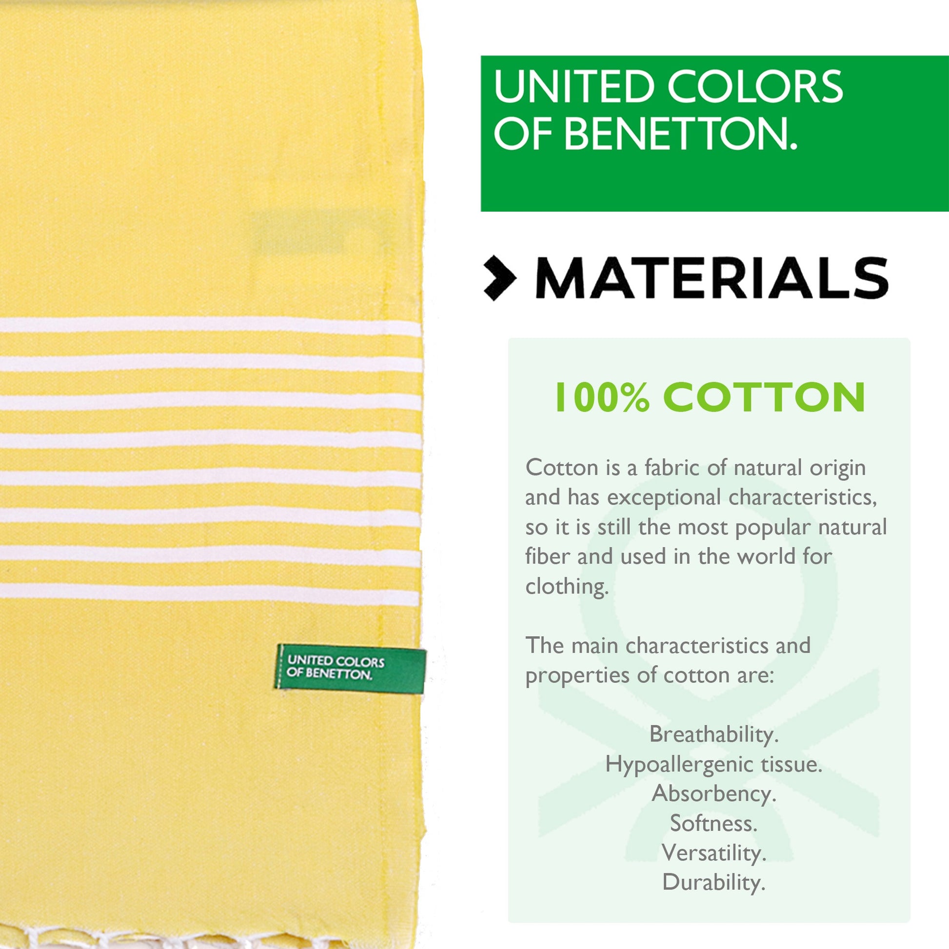 Hamman 80x165cm 170gsm 100%algodon Amarillo Casa Benetton_2