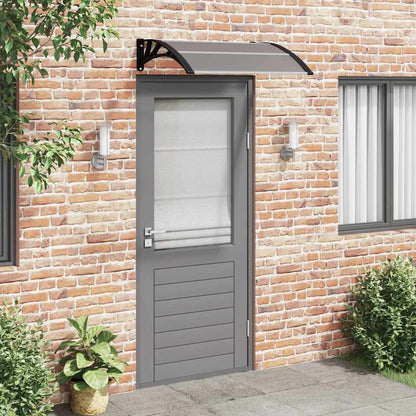 Marquesina Para Puerta De Policarbonato Negra, 100 X 75 Cm_1