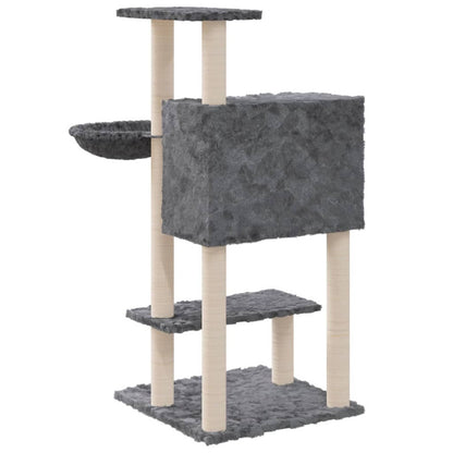 Vidaxl Rascador Para Gatos Con Postes De Sisal Gris Oscuro 108,5 Cm_5