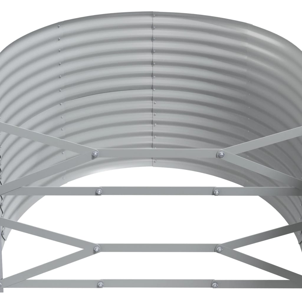 Jardinera Arriate Acero Galvanizado Gris 249x100x68 Cm_4