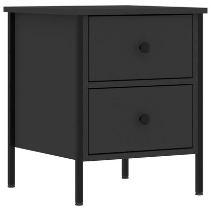 Mesitas De Noche 2 Uds Madera De Ingeniería Negro 40x42x50 Cm_3