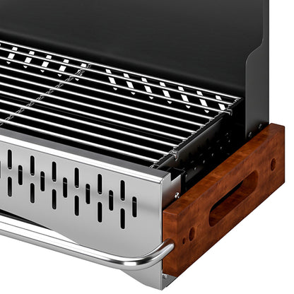 Outsunny Barbacoa De Carbón Plegable 50,5x34x33 Cm Con Bandeja Extraíble_3
