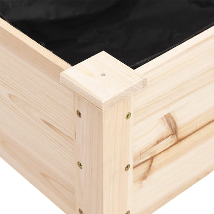Jardinera Con Forro Y Ruedas Madera De Abeto Gris 118x59x80 Cm_3