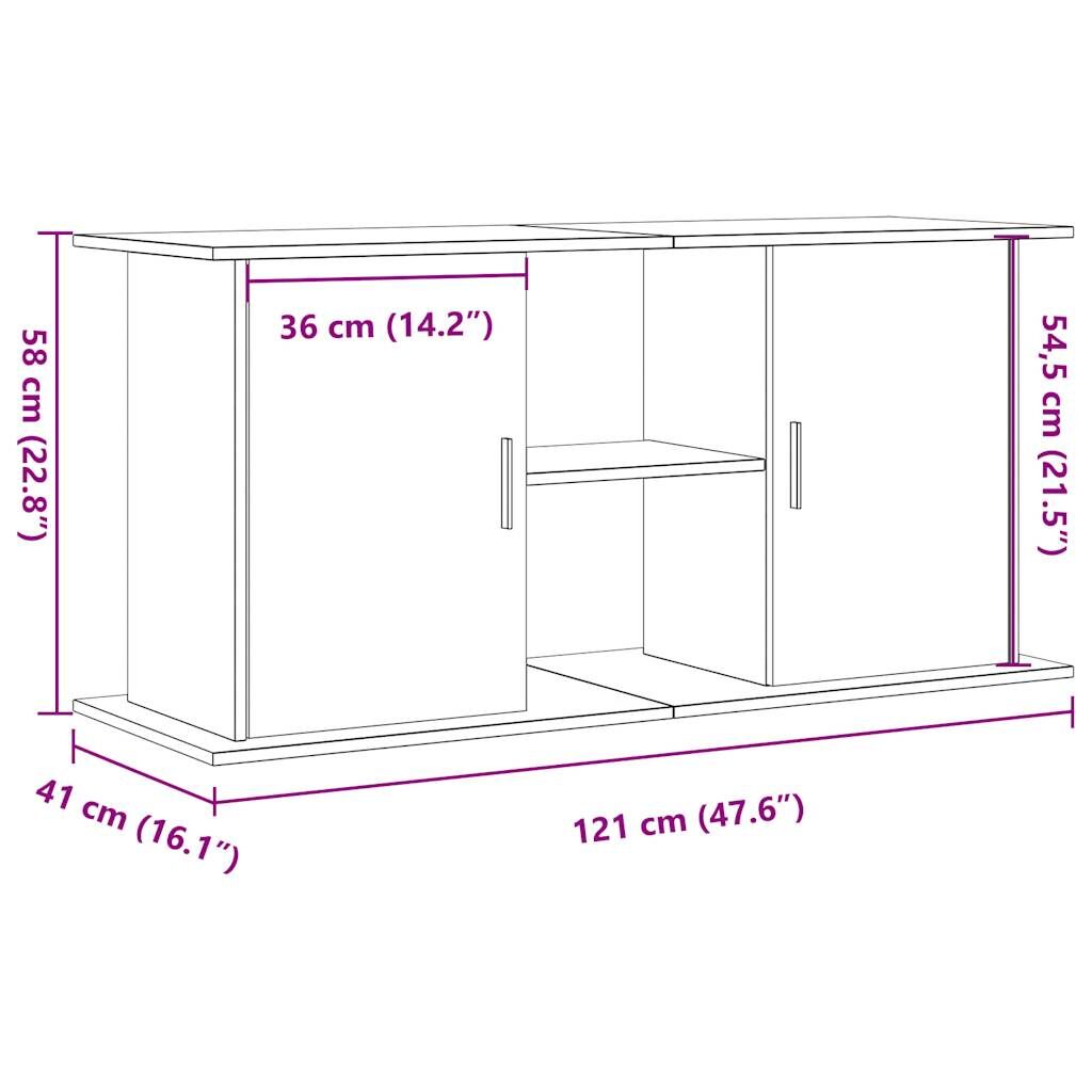 Vidaxl Soporte Para Acuario Madera Ingeniería Envejecida 121x41x58 Cm_2