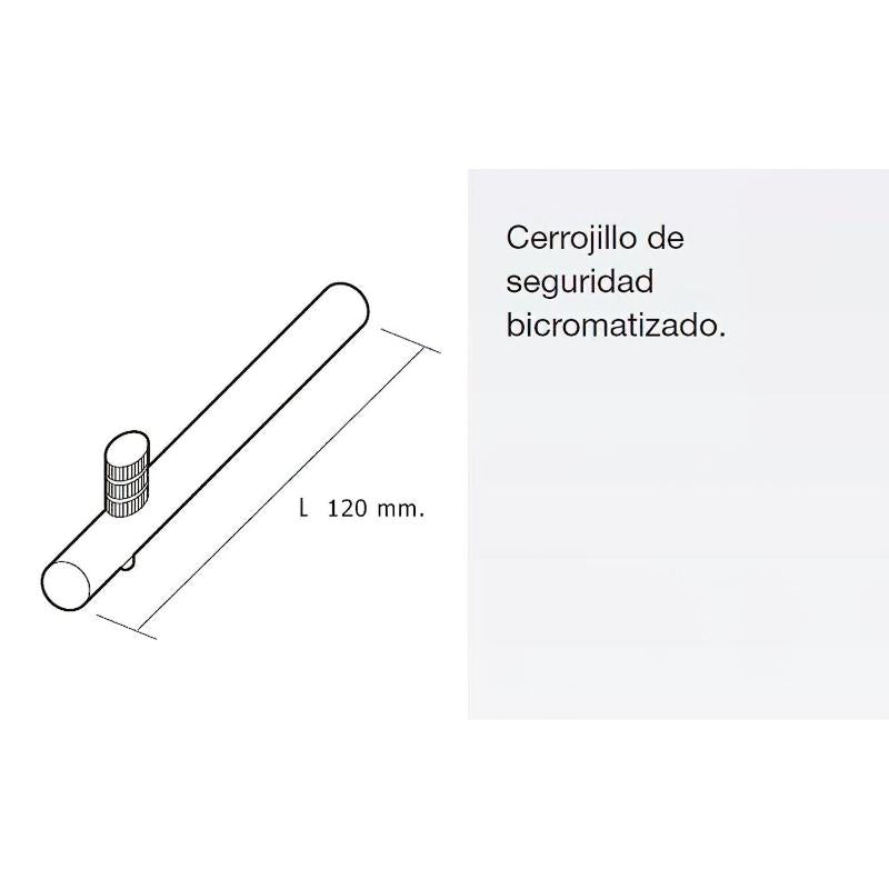 Cerrojillo Persiana Seguridad 120x5,5 Mm._1