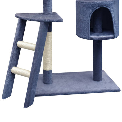Vidaxl Rascador Para Gatos Poste Rascador De Sisal 150 Cm Azul Oscuro_2