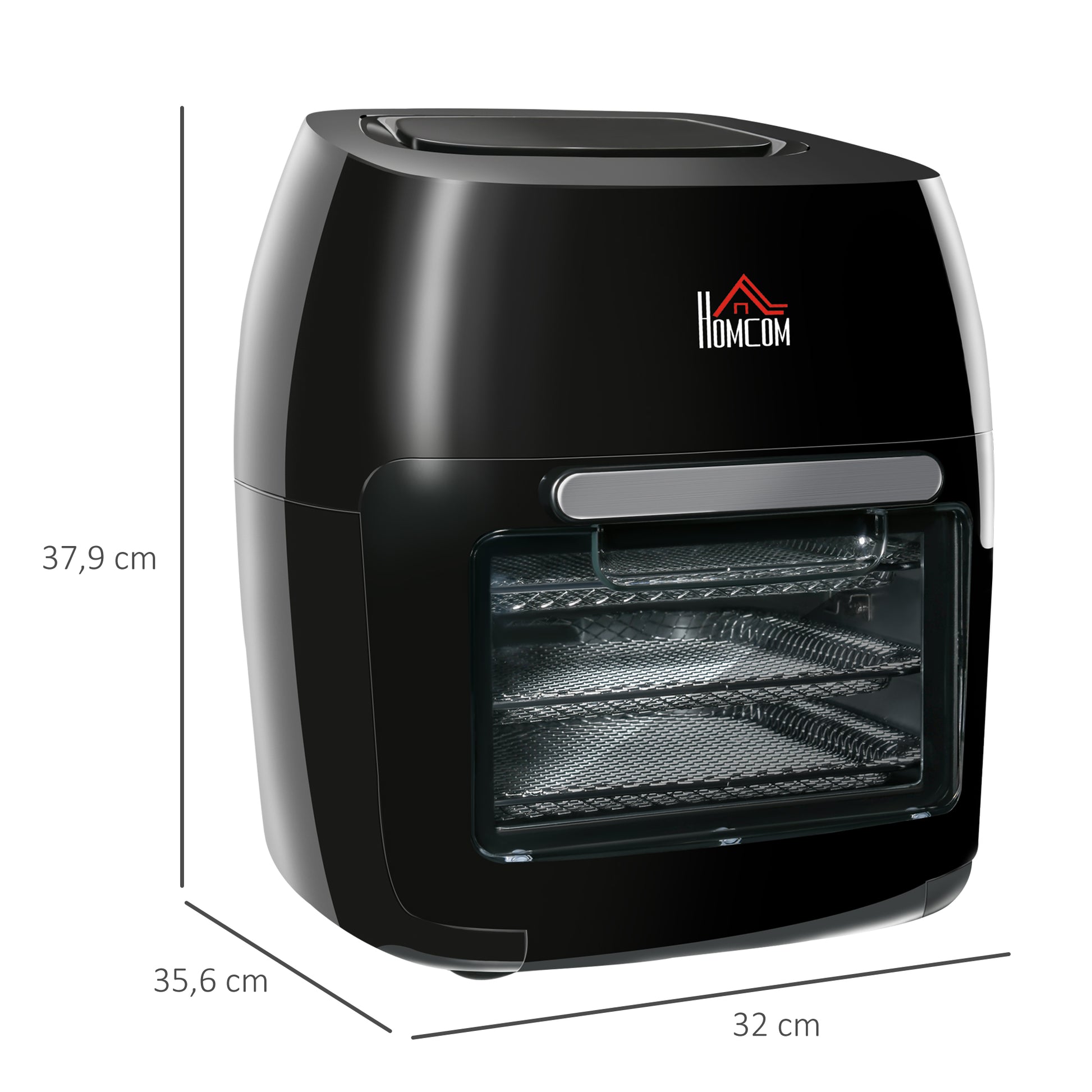 Homcom Freidora Sin Aceite 1800w 11l Horno De Aire Con 8 Programas Pantalla Led_2