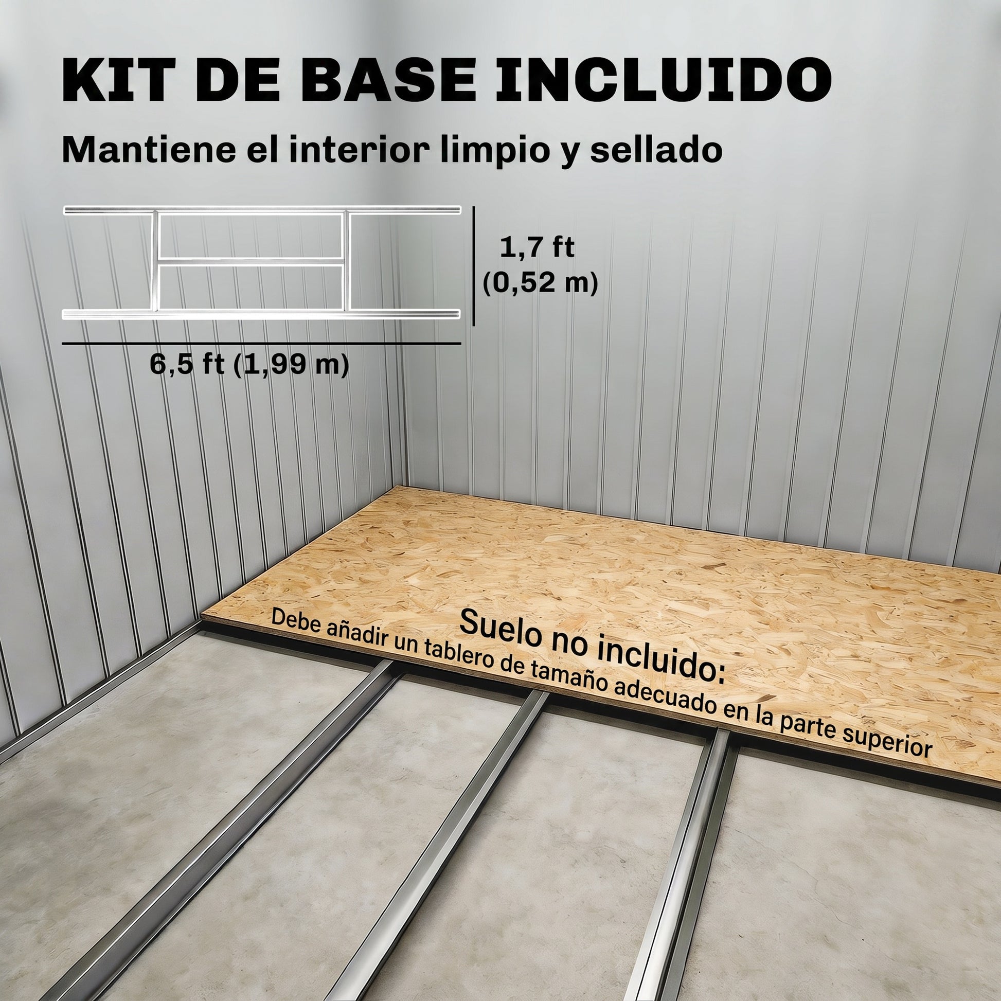 Outsunny Caseta De Jardín 213x130x185 Cm Con 2 Puertas Correderas Y 4 Ventanas_5