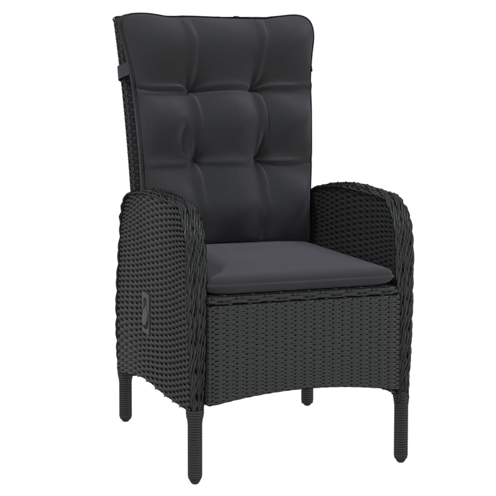 Vidaxl Juego De Comedor De Jardín 7 Piezas Ratán Sintético Negro_3