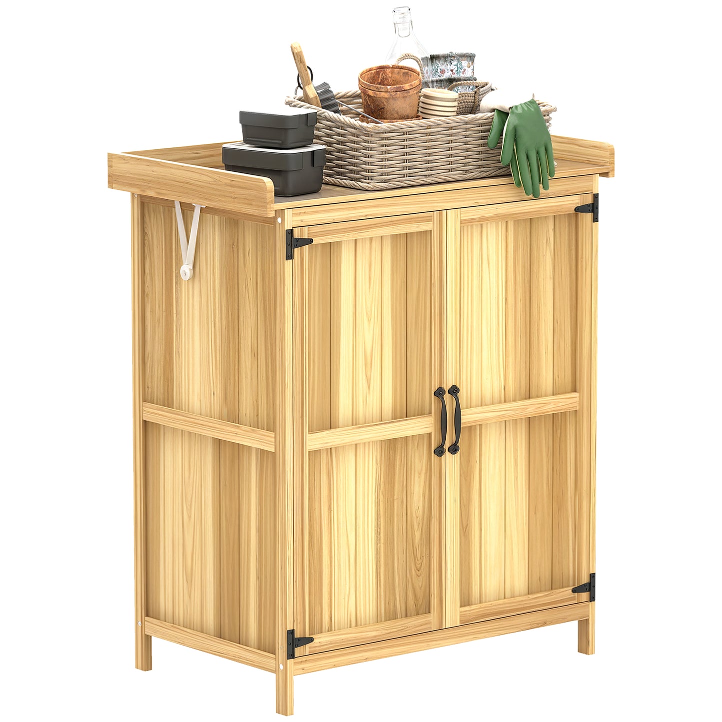 Outsunny Armario De Exterior De Madera_0