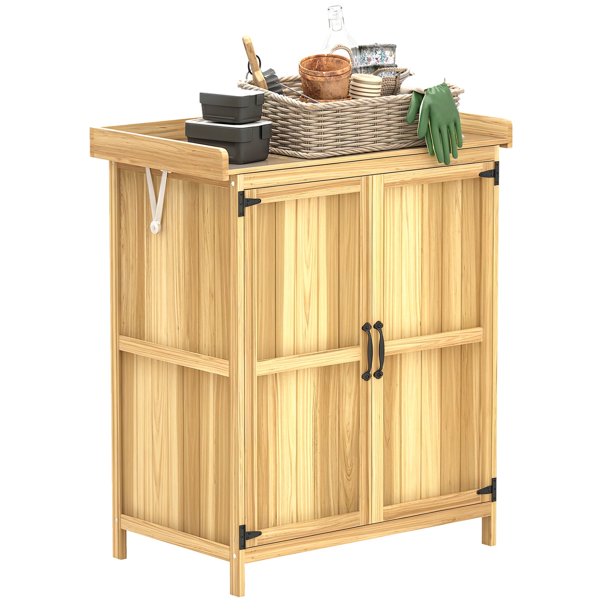 Outsunny Armario De Exterior De Madera_0