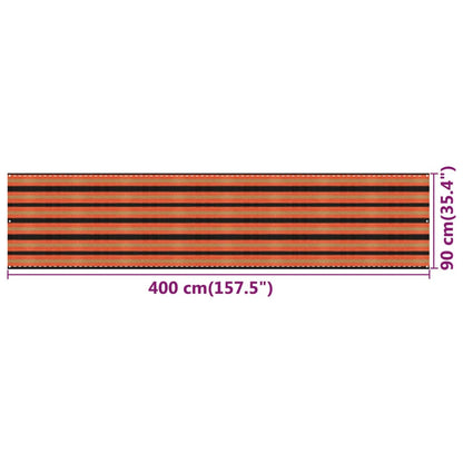 Vidaxl Toldo Para Balcón Hdpe Multicolor 90x400 Cm_4