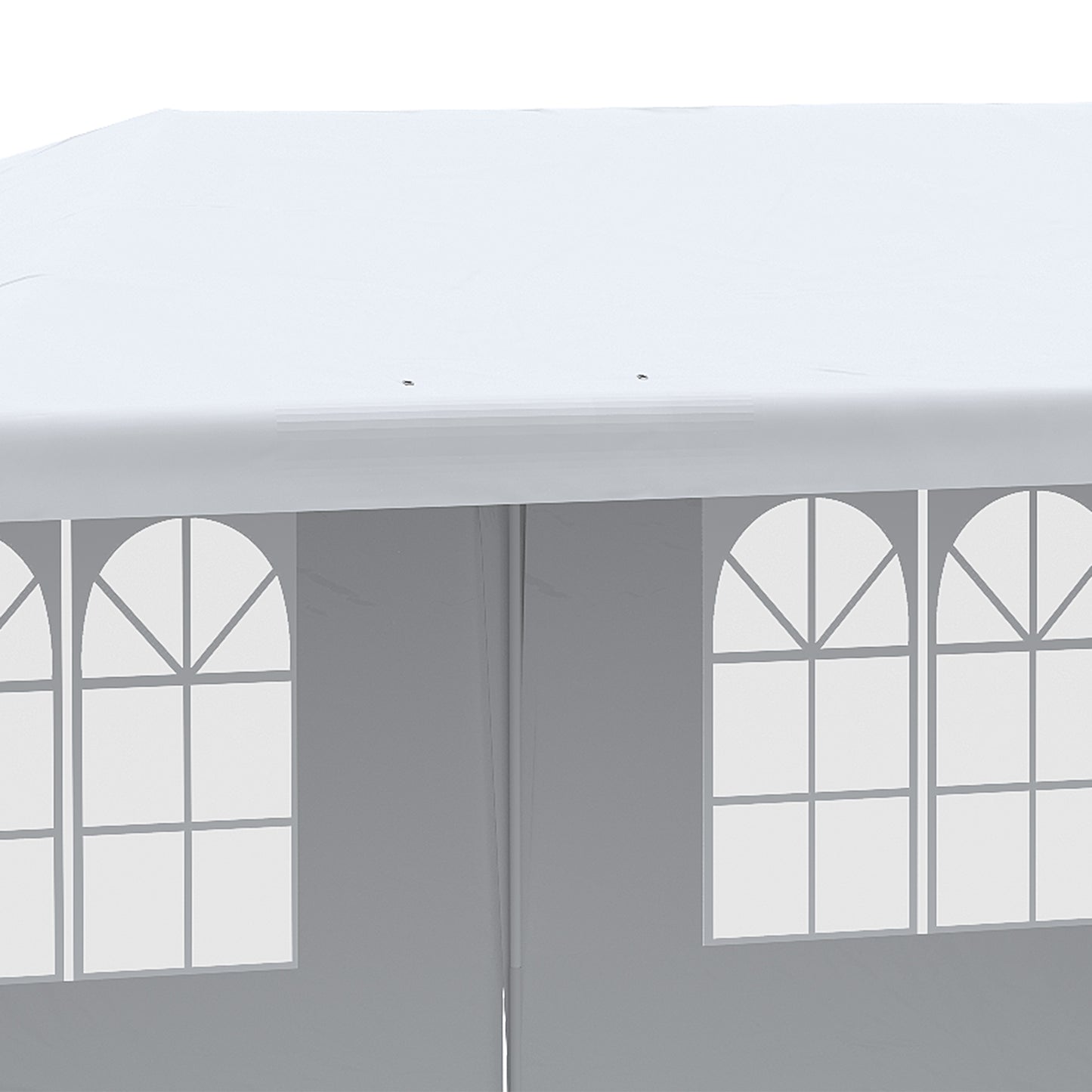 Outsunny Carpa De Jardín 6x3m Con 4 Paredes Laterales 2 Ventanas Visibles Blanco_3