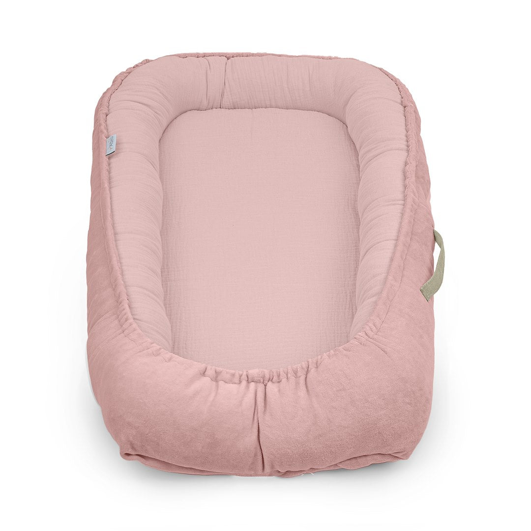 Cuna Nido Colecho Bebe Muselina Rosa Empolvado_1