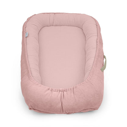 Cuna Nido Colecho Bebe Muselina Rosa Empolvado_1