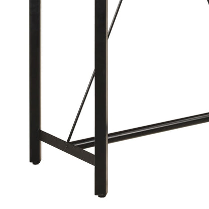 Mesa Alta De Hierro Y Madera Maciza De Mango 150x70x107 Cm_4