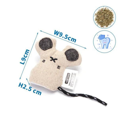 Ratón de peluche con hierba gatera Nobleza