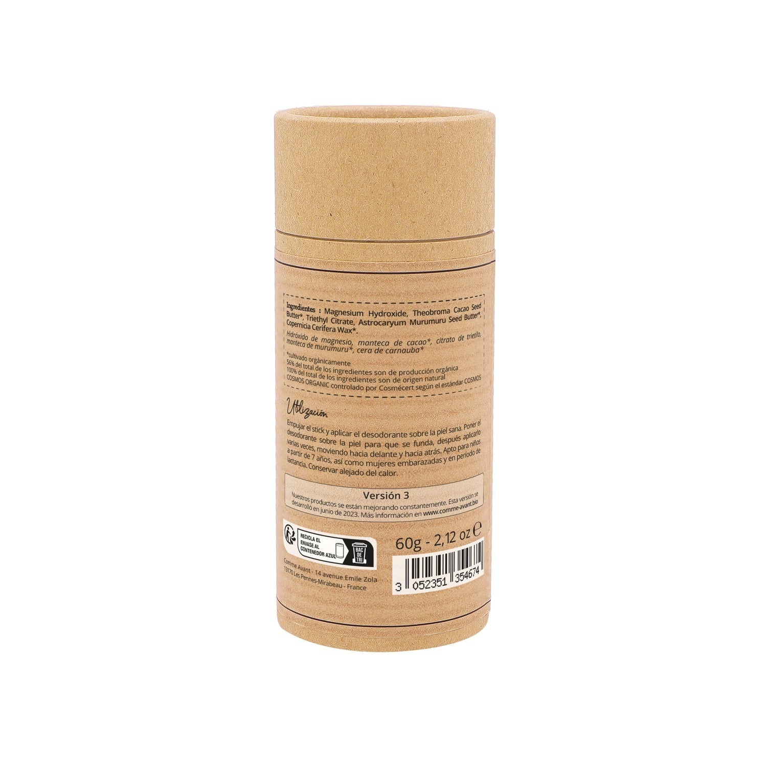 Desodorante sólido con manteca de cacao Comme Avant 60 g