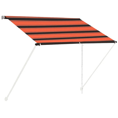 Toldo Retráctil Naranja Y Marrón 100x150 Cm_0