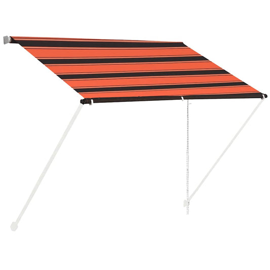 Toldo Retráctil Naranja Y Marrón 100x150 Cm_0