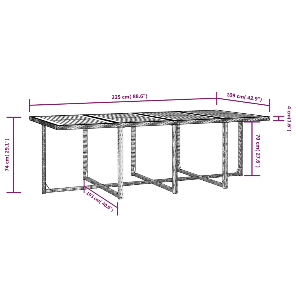 Vidaxl Set Comedor De Jardín 13 Pzas Ratán Sintético Y Madera Negro_2