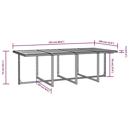 Vidaxl Set Comedor De Jardín 13 Pzas Ratán Sintético Y Madera Negro_2