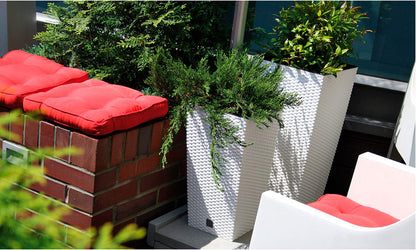 Maceta Alta Cuadrada 19 L Prosperplast Rato Square  De Plástico Con Depósito En Color Antracita, 45 (alto) X 24 (ancho) X 24 (profundo) Cms_5