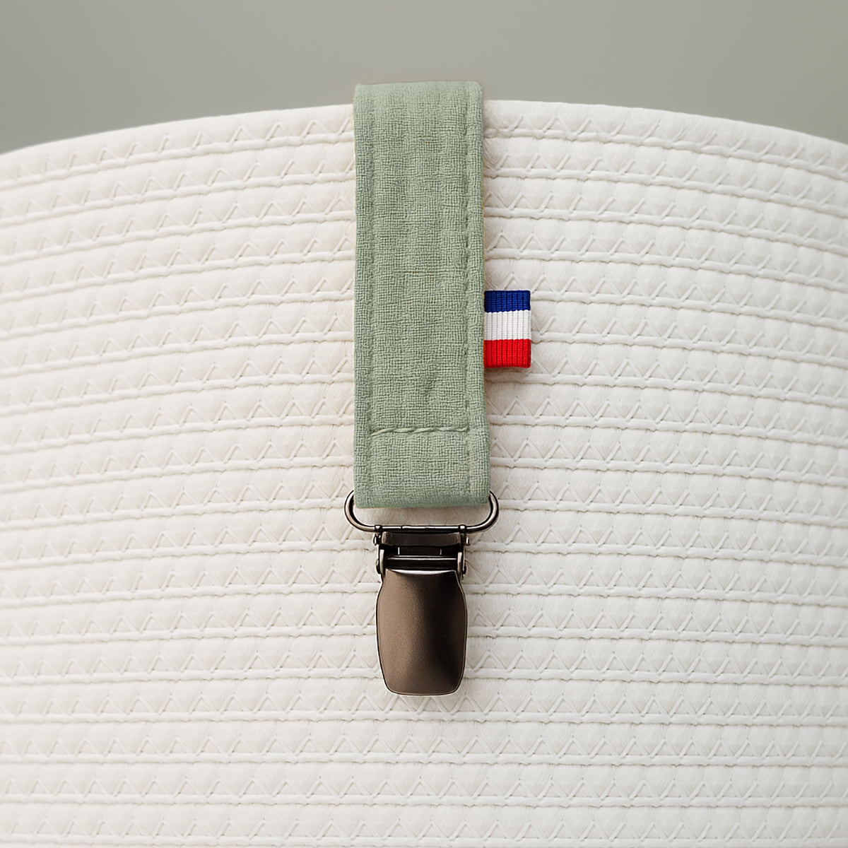 Clip Para Chupete  Verde De Algodón Orgánico_2