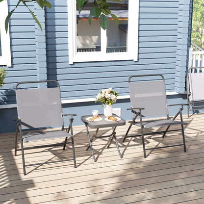 Outsunny Conjunto De Mesa Y Sillas De Terraza Exterior Plegables De 3 Piezas_3