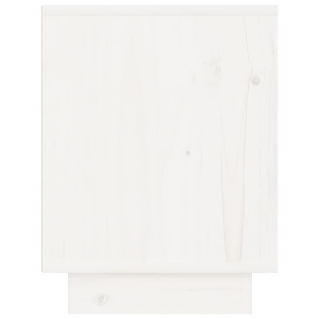 Mesitas De Noche 2 Uds Madera Maciza De Pino Blanco 40x30x40 Cm_4