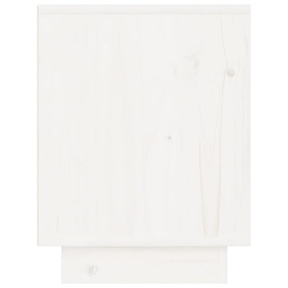 Mesitas De Noche 2 Uds Madera Maciza De Pino Blanco 40x30x40 Cm_4