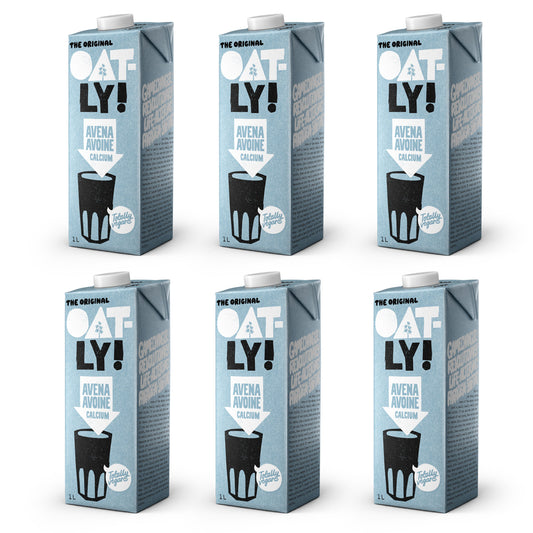 Pack 6x Bebida Avena Calcio, Oatly, 1 L