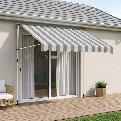 Toldo Retráctil Manual Antracita Y Blanco 250 Cm_1