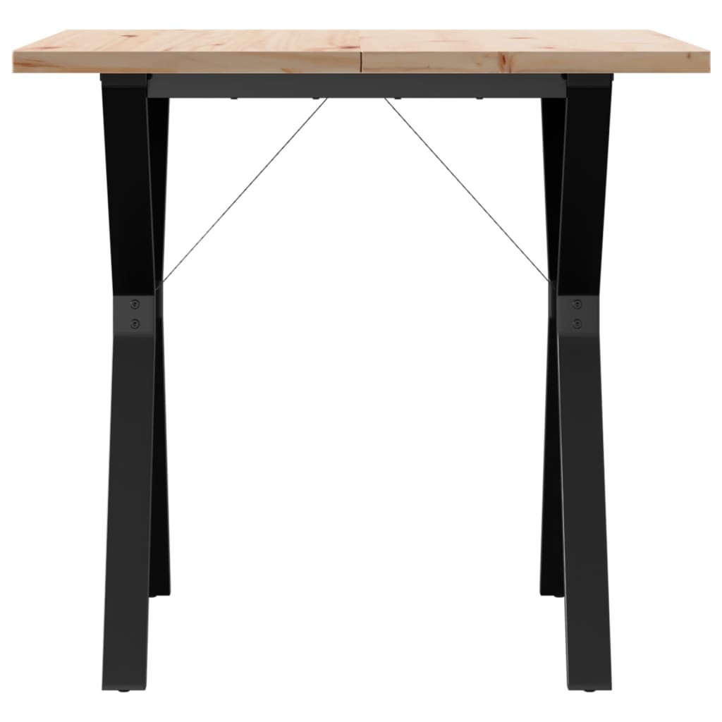 Mesa De Comedor Marco Y Madera Maciza Pino Y Acero 80x80x75,5cm_2