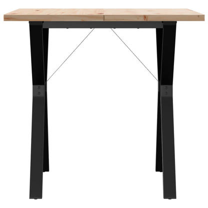 Mesa De Comedor Marco Y Madera Maciza Pino Y Acero 80x80x75,5cm_2