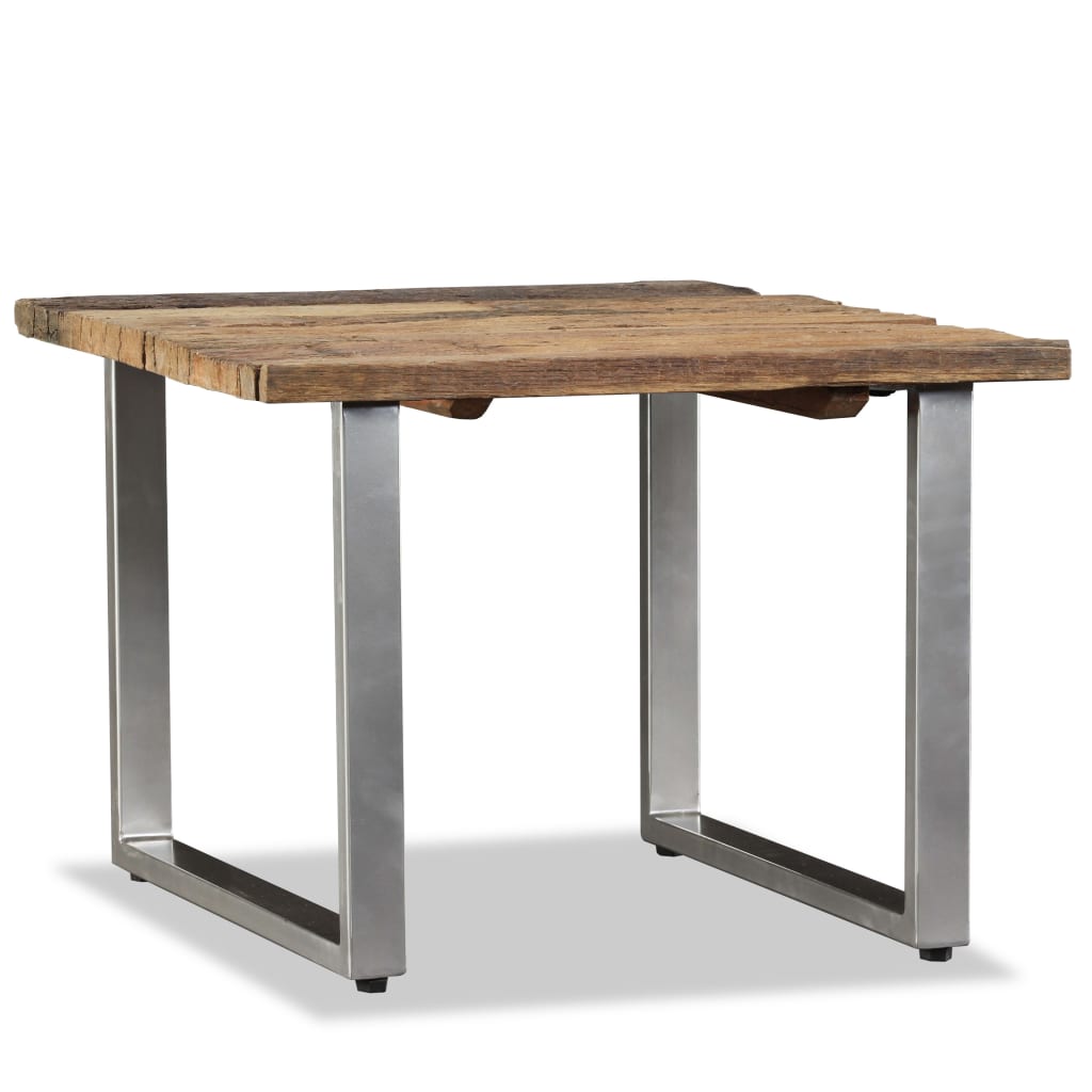 Mesa De Centro De Madera Maciza Reciclada 55x55x40 Cm_1